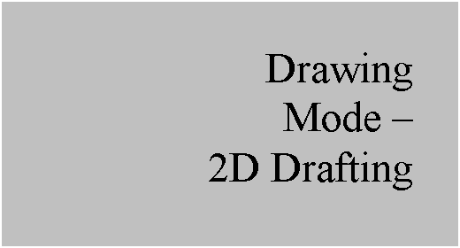 Text Box: Drawing
Mode  
2D Drafting
