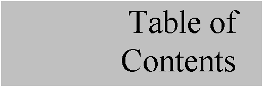 Text Box: Table of Contents